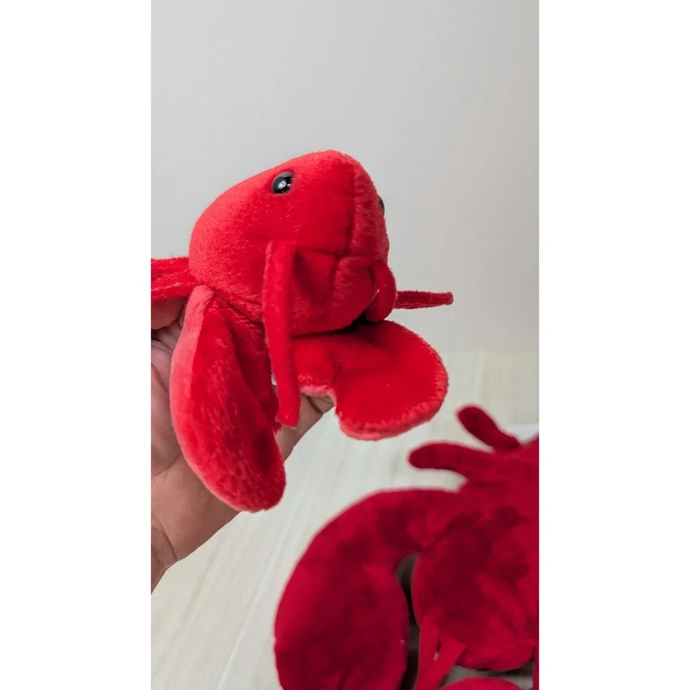 Mary Meyer Lobster Plush Set 1 large 1 finger puppet Red Stuffed Animal Toy Lot